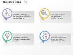 Financial strategy search navigation business communication ppt icons graphics