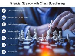 Financial strategy with chess board image