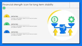 Financial Strength Icon For Long Term Stability