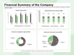 Financial summary of the company revenue split ppt powerpoint presentation infographics