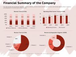 Financial summary of the company segment ppt powerpoint presentation file visuals
