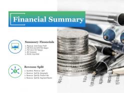 Financial summary ppt outline