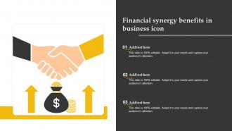Financial Synergy Benefits In Business Icon