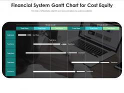 Financial system gantt chart for cost equity