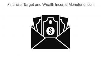 Financial Target And Wealth Income Monotone Icon In Powerpoint Pptx Png And Editable Eps Format
