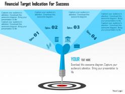 Financial target indication for success flat powerpoint design