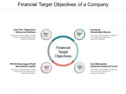 Financial target objectives of a company
