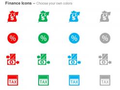 Financial tax audit money growth ppt icons graphics