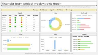 Financial Team Project Weekly Status Report