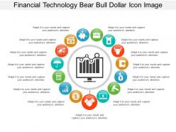 Financial technology bear bull dollar icon image