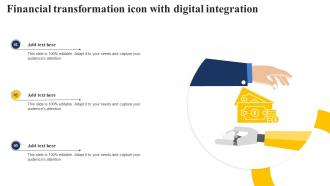 Financial Transformation Icon With Digital Integration