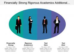 Financially strong rigorous academics additional reduction operating costs