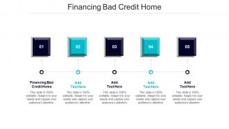 Financing Bad Credit Home Ppt Powerpoint Presentation Layouts Skills Cpb