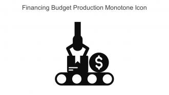 Financing Budget Production Monotone Icon In Powerpoint Pptx Png And Editable Eps Format
