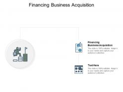 Financing business acquisition ppt powerpoint presentation icon gridlines cpb