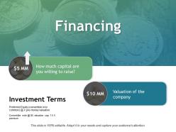 Financing investment ppt powerpoint presentation show ideas