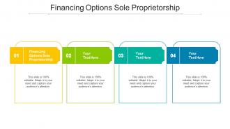 Financing Options Sole Proprietorship Ppt Powerpoint Presentation Professional Information Cpb