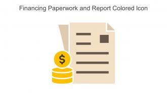 Financing Paperwork And Report Colored Icon In Powerpoint Pptx Png And Editable Eps Format