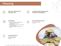 Financing prior investment rounds ppt powerpoint presentation summary design templates