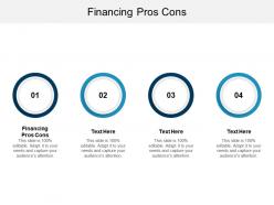 Financing pros cons ppt powerpoint presentation file gridlines cpb