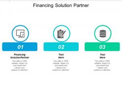 Financing solution partner ppt powerpoint presentation ideas diagrams cpb