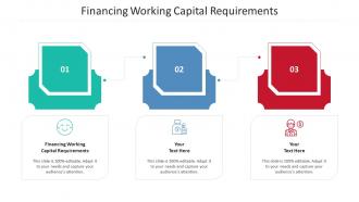 Financing Working Capital Requirements Ppt Powerpoint Presentation Infographic Template Cpb