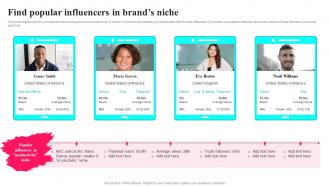 Find Popular Influencers In Brands Niche Tiktok Marketing Tactics To Provide MKT SS V