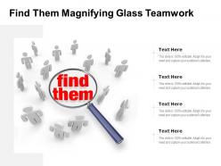 Find them magnifying glass teamwork