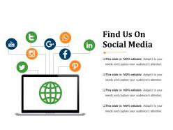 Find us on social media powerpoint slide backgrounds