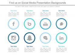 Find us on social media presentation backgrounds