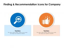 Finding and recommendation icons for company