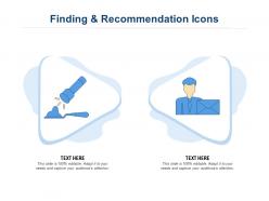 Finding And Recommendation Icons