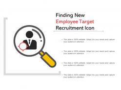 Finding new employee target recruitment icon