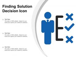 Finding solution decision icon