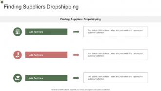 Finding Suppliers Dropshipping In Powerpoint And Google Slides Cpb