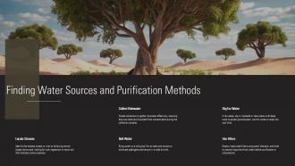 Finding Water Sources And Purification Methods Wilderness Survival Skills PPT Example ST AI SS