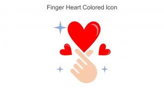 Finger Heart Colored Icon In Powerpoint Pptx Png And Editable Eps Format