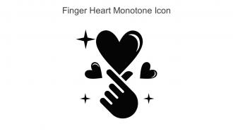 Finger Heart Monotone Icon In Powerpoint Pptx Png And Editable Eps Format