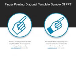 Finger pointing diagonal template sample of ppt