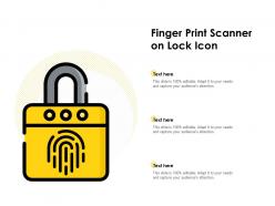 Finger print scanner on lock icon
