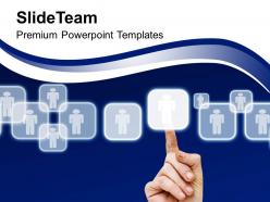 Finger pushing button on touch screen powerpoint templates ppt themes and graphics 0113