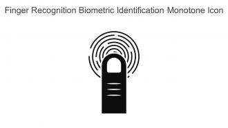 Finger Recognition Biometric Identification Monotone Icon In Powerpoint Pptx Png And Editable Eps Format