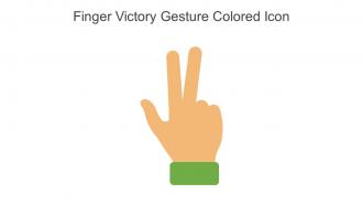 Finger Victory Gesture Colored Icon In Powerpoint Pptx Png And Editable Eps Format