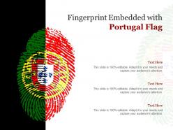 Fingerprint embedded with portugal flag