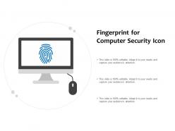 Fingerprint for computer security icon