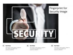 Fingerprint for security image