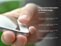 Fingerprint Impression On Mobile Image