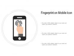 Fingerprint on mobile icon