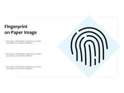 Fingerprint on paper image