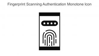 Fingerprint Scanning Authentication Monotone Icon In Powerpoint Pptx Png And Editable Eps Format